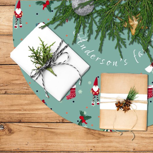 Falda Para El Árbol De Navidad Santa Claus ブラッシュドポリエステルツリースカート