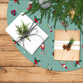 Falda Para El Árbol De Navidad Santa Claus ブラッシュドポリエステルツリースカート