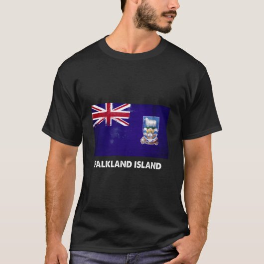 Falkland Islander Falkland Island Flag Tシャツ (正面)