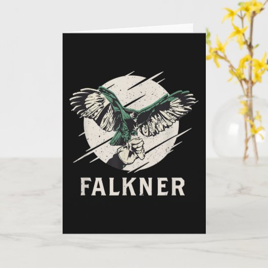 Falkner I Falconry Hunting Bird of Prey Hunting カード (黄色い花)