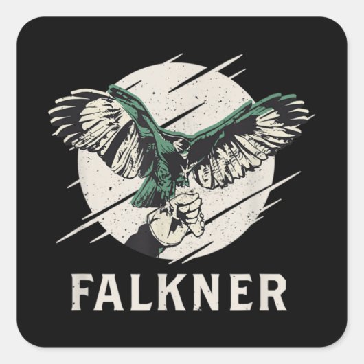 Falkner I Falconry Hunting Bird of Prey Hunting スクエアシール (正面)