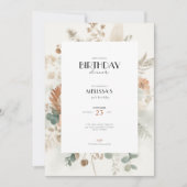 Fall 50th Birthday Invitations for Women 招待状 (正面)