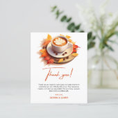 Fall A Baby is Brewing Baby Shower Thank You Card (スタンド正面)