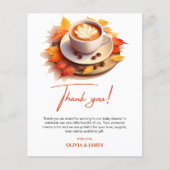 Fall A Baby is Brewing Baby Shower Thank You Card (正面)