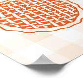 Fall A Little Cutie Pie 1st Birthday Welcome Sign ポスター (角)