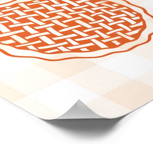 Fall A Little Cutie Pie 1st Birthday Welcome Sign ポスター (角)