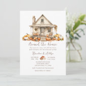 Fall Around the House Couples Bridal Shower 招待状 (スタンド正面)