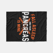 Fall Asleep And Your Pancreas Is Mine - Diabetic D フリースブランケット (正面(横))