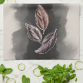 Fall Atumn Leaves Mid century Modern キッチンタオル (折り畳み)