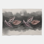 Fall Atumn Leaves Mid century Modern キッチンタオル (横)