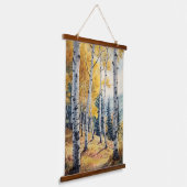 Fall Autumn Birch Trees Nature Landscape Art 吊り下げ型タペストリー (傾斜あり)