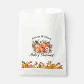 Fall Autumn Boho Pumpkin Floral Cute Baby Shower   フェイバーバッグ (正面)