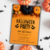 Fall Autumn Costume Party Pumpkin Halloween 招待状