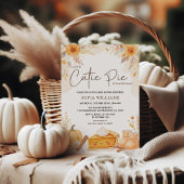 Fall Autumn Cutie Pie Pumpkin Baby Shower 招待状