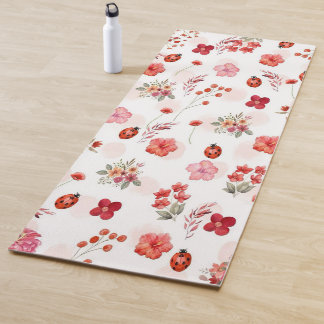 Fall/Autumn Floral pattern Yoga Mat ヨガマット