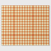 Fall Autumn Gingham Gift Wrapping Paper ラッピングペーパー (フラット)