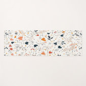 Fall/Autumn Gingham pattern Yoga Mat: Floral Yoga  ヨガマット (正面(横))