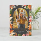 Fall autumn leaves photo thanksgiving シーズンカード (スタンド正面)