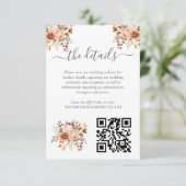 Fall Autumn Leaves Rustic Country Boho Wedding エンクロージャーカード (スタンド正面)