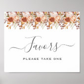 Fall Autumn Leaves Rustic Country Boho Wedding ポスター (正面)