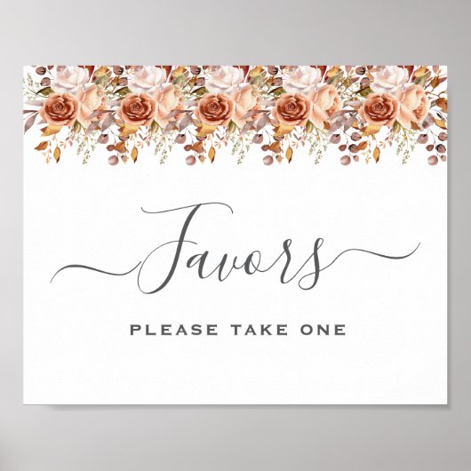 Fall Autumn Leaves Rustic Country Boho Wedding ポスター (正面)