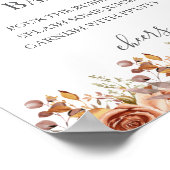 Fall Autumn Leaves Rustic Country Boho Wedding ポスター (角)