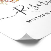 Fall Autumn Leaves Rustic Country Boho Wedding ポスター (角)