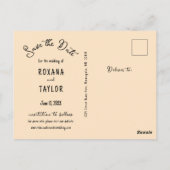 Fall Autumn Leaves Wedding Photo Save the Date  ポストカード (裏面)