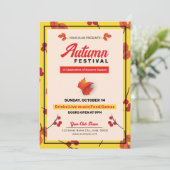 Fall / Autumn Party Flyer 招待状 (スタンド正面)
