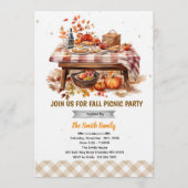 Fall autumn picnic party invitation 招待状 (正面)