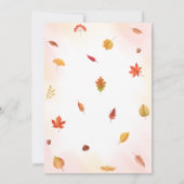 Fall Autumn pumpkin Birthday Party 招待状 (裏面)