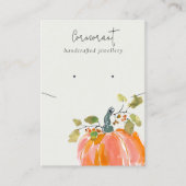 Fall Autumn Pumpkin Earring Necklace Display 名刺 (正面)