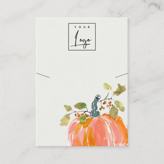 Fall Autumn Pumpkin Logo Necklace Display 名刺 (正面)