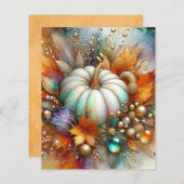 Fall Autumn Pumpkin Scrapbook Paper (正面/裏面)