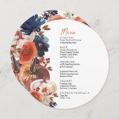 Fall autumn Pumpkins Menu  メニュー (正面/裏面)