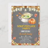 Fall autumn soup swap party invitation 招待状 (正面)