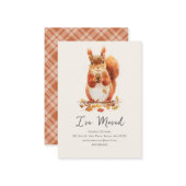 Fall Autumnal Cute Squirrel | New Home Address  ノートカード (正面/裏面インサイチュ)