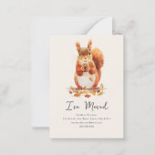 Fall Autumnal Cute Squirrel | New Home Address  ノートカード (正面)