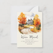 Fall Autumnal House | New Home Address  ノートカード (正面)