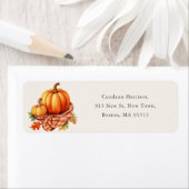 Fall Autumnal Pumpkin | 新居住所ラベル ラベル (インサイチュ)