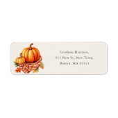 Fall Autumnal Pumpkin | 新居住所ラベル ラベル (正面)