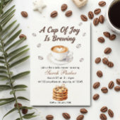 Fall Baby is Brewing Coffee Baby Shower Invitation 招待状