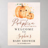 Fall Baby Shower – A Little Pumpkin Is on the way ポスター (正面)