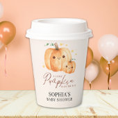 Fall Baby Shower – "A Little Pumpkin" Soft Orange  紙コップ