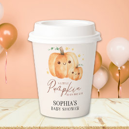 Fall Baby Shower – "A Little Pumpkin" Soft Orange  紙コップ