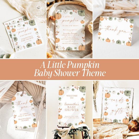 Fall Baby Shower | Boho A Little Pumpkin 招待状