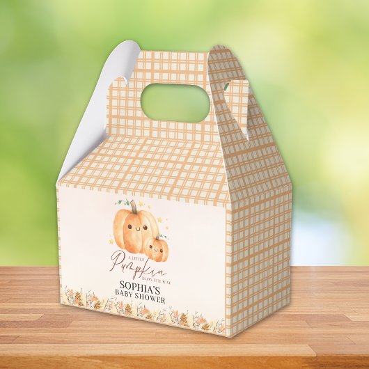 Fall Baby Shower Favor - "A Little Pumpkin フェイバーボックス