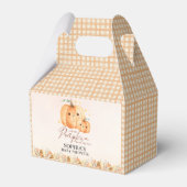 Fall Baby Shower Favor - "A Little Pumpkin フェイバーボックス (正面サイド)
