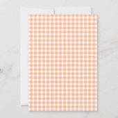 Fall Baby Shower Invitation Little Pumpkin Gingham 招待状 (裏面)