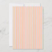 Fall Baby Shower Invitation Little Pumpkin Stripes 招待状 (裏面)